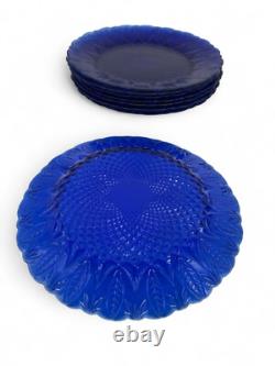 Set of 8 Avon Royal Sapphire Cobalt Blue Dinner Plate 10 1/4