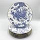 Set of (8) Royal Worcester BLUE DRAGON Fluted 10.5 Bone China Dinner Plates
