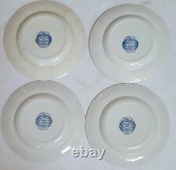 Set of 8 STAFFORDSHIRE Ironstone Liberty Blue Dinner Plates 4 UNUSED