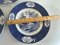 Set of 8 S. W Dean Burslem STORKS England c1910 9.75 Dinner Plate Antique