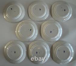 Set of 8 S. W Dean Burslem STORKS England c1910 9.75 Dinner Plate Antique