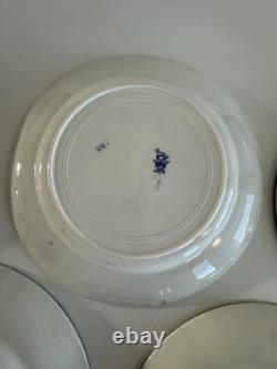 Set of 8 S. W Dean Burslem STORKS England c1910 9.75 Dinner Plate Antique