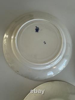 Set of 8 S. W Dean Burslem STORKS England c1910 9.75 Dinner Plate Antique