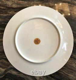 Set of 8 Stouffer gold encrusted dinner/service plates, extremely rare