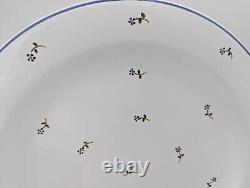 Set of 8 White with Blue Flowers Dinner Plates / Chargers 12 WS Made in Hungary