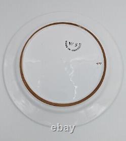 Set of 8 White with Blue Flowers Dinner Plates / Chargers 12 WS Made in Hungary