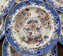 Set of 9 Spode Imari Stone China Dinner Plates 2086 Regency 1805-1830 Very Rare