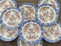 Set of 9 Spode Imari Stone China Dinner Plates 2086 Regency 1805-1830 Very Rare
