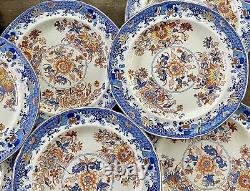Set of 9 Spode Imari Stone China Dinner Plates 2086 Regency 1805-1830 Very Rare