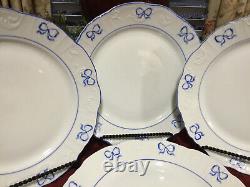 Set of 9 Vista Alegre Fine Porcelain Ruben Blue Dinner Plates Portugal 10 1/4