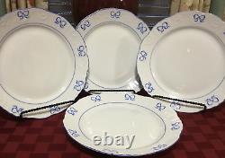 Set of 9 Vista Alegre Fine Porcelain Ruben Blue Dinner Plates Portugal 10 1/4
