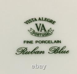 Set of 9 Vista Alegre Fine Porcelain Ruben Blue Dinner Plates Portugal 10 1/4