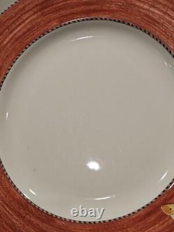 Set of EIGHT Wedgwood Sarah's Garden Dinner Plates 11 1/8 Blue Red Yellow