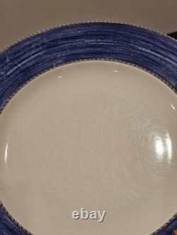Set of EIGHT Wedgwood Sarah's Garden Dinner Plates 11 1/8 Blue Red Yellow