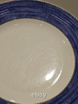 Set of EIGHT Wedgwood Sarah's Garden Dinner Plates 11 1/8 Blue Red Yellow