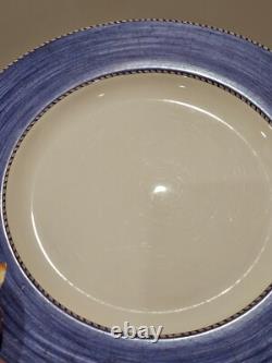 Set of EIGHT Wedgwood Sarah's Garden Dinner Plates 11 1/8 Blue Red Yellow