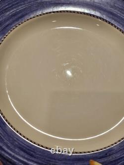 Set of EIGHT Wedgwood Sarah's Garden Dinner Plates 11 1/8 Blue Red Yellow