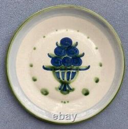 Set of FOUR Hadley Pottery Bouquet Blueberry 11 Inch Dinner Plates