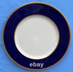 Set of FOUR Lenox Tuxedo Cobalt Blue Dinner Plates Excellent Condition