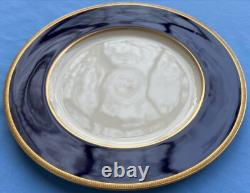 Set of FOUR Lenox Tuxedo Cobalt Blue Dinner Plates Excellent Condition