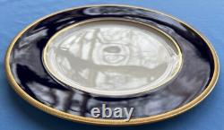 Set of FOUR Lenox Tuxedo Cobalt Blue Dinner Plates Excellent Condition