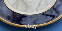 Set of FOUR Lenox Tuxedo Cobalt Blue Dinner Plates Excellent Condition