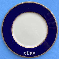 Set of FOUR Lenox Tuxedo Cobalt Blue Dinner Plates Excellent Condition