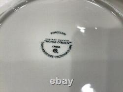 Set of Six (6) THOMAS O' BRIEN VINTAGE MODERN BLUE 11 1/4 Deep Dinner Plates