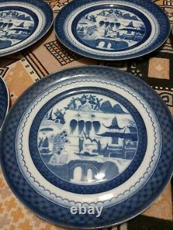 Set of Six Mottahedeh Historic Charleston Blue Canton 10 Dinner Plates