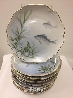 Set of Twelve Antique Rosenthal Porcelain Fish Plates