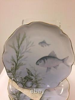 Set of Twelve Antique Rosenthal Porcelain Fish Plates