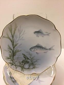 Set of Twelve Antique Rosenthal Porcelain Fish Plates