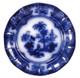 Shapoo Dinner Plate Flow Blue T & R Boote 9.5 in Antique 1842