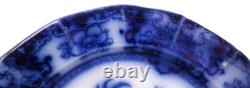 Shapoo Dinner Plate Flow Blue T & R Boote 9.5 in Antique 1842