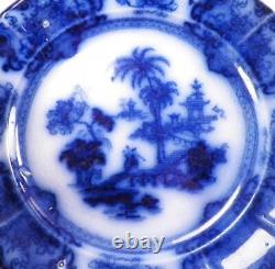 Shapoo Flow Blue Dinner Plate T & R Boote 9.5 in Antique 1842