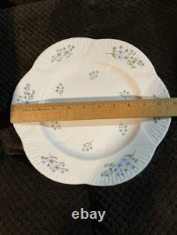 Shelley Blue Rock Dainty Dinner Plate(s) Lot of 4