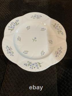 Shelley Blue Rock Dainty Dinner Plate(s) Lot of 4