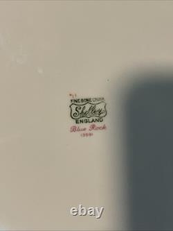 Shelley Blue Rock Dainty Dinner Plate(s) Lot of 4