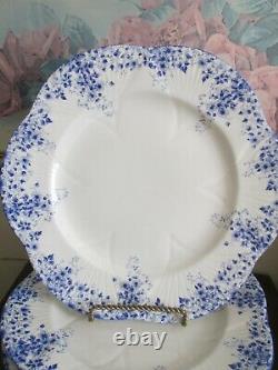 Shelley Dainty Blue Bone China England Set of 10 Dinner Plate
