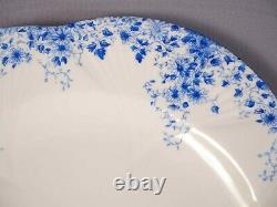 Shelley Dainty Blue DINNER set for 8 Gold Salad Bread Plate Blue Bone China