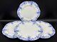 Shelley Dainty Blue Dinner Plates (Set of 4) Bone China England