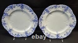 Shelley Dainty Blue Set of 4 Dinner Plates England Bone China