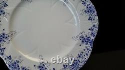 Shelley Dainty Blue Set of 8 Large Dinner Plates England Bone China