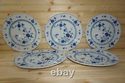 Sigma Victoria Blue 7050 (5) Dinner Plates, 10 3/8