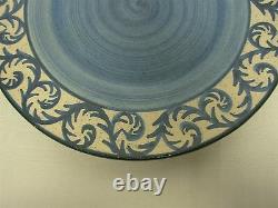 Signed Dorchester Pottery N. Ricci Fecit Cah Fiddlehead Scroll Dinner Plate #2