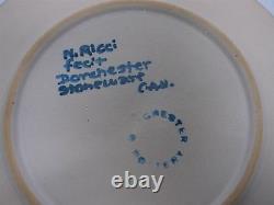 Signed Dorchester Pottery N. Ricci Fecit Cah Fiddlehead Scroll Dinner Plate #2