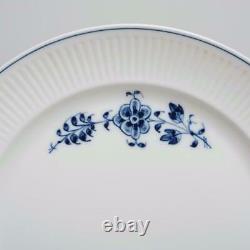 Six (6) Royal Copenhagen Blue/white Fluted Dinner Plates, 14058, 9.75