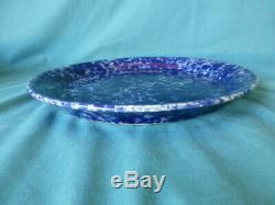 Six Vintage Bennington Vermont Potters Blue Agate 10 1/2 Dinner Plates 1660 ya
