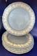Six Wedgwood Queensware Cream on Lavender 10 1/8 Dinner Plate Shell Edge