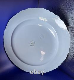 Six Wedgwood Queensware Cream on Lavender 10 1/8 Dinner Plate Shell Edge